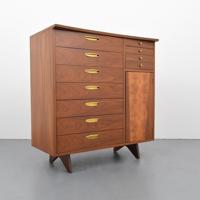 George Nakashima Origins Highboy Dresser - Sold for $3,625 on 10-10-2020 (Lot 106).jpg